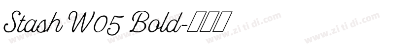 Stash W05 Bold字体转换